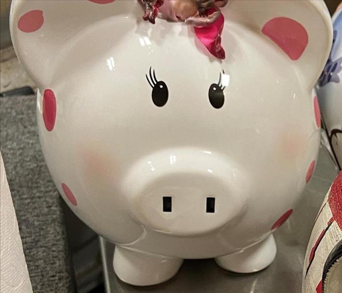 Hand cleaned piggy bank