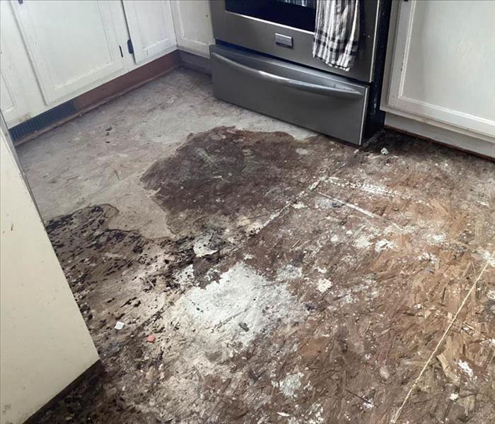 Damaged kitchen floor